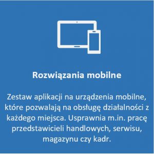 Kafel rozwiązania mobilne - zestaw aplikacji na urządzenia mobilne